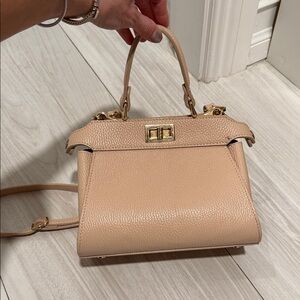 Colores Collective Nude Leather Top Handle